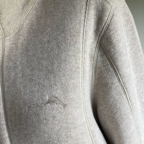 Men’s Tommy Bahama Oatmeal Cotton Full Zip Jacket size L - Picture 4 of 12